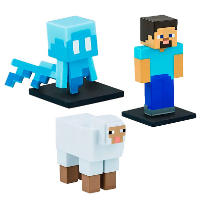 Коллекционные топперы Minecraft Стив Овца и Тихоня Minecraft MC2021G 1